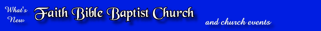 Faith Bible Baptist Church Blog