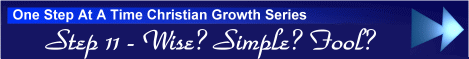 One Step At A Time Christian Growth Series - Step 11 - Wise? Simple? Fool?
